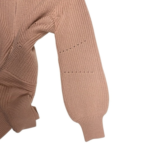 Aritzia Wilfred Darcey Cardigan Merino Wool Oversized Light Pink - Picture 6 of 13